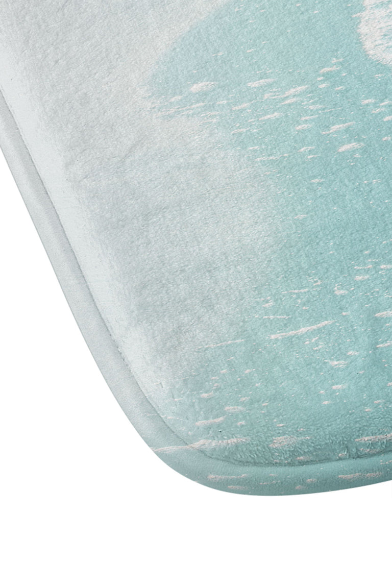 ANITAS BELLAS ARTWORK SOFT TURQUOISE OCEAN DREAM WAVES MEMORY FOAM BATH MAT