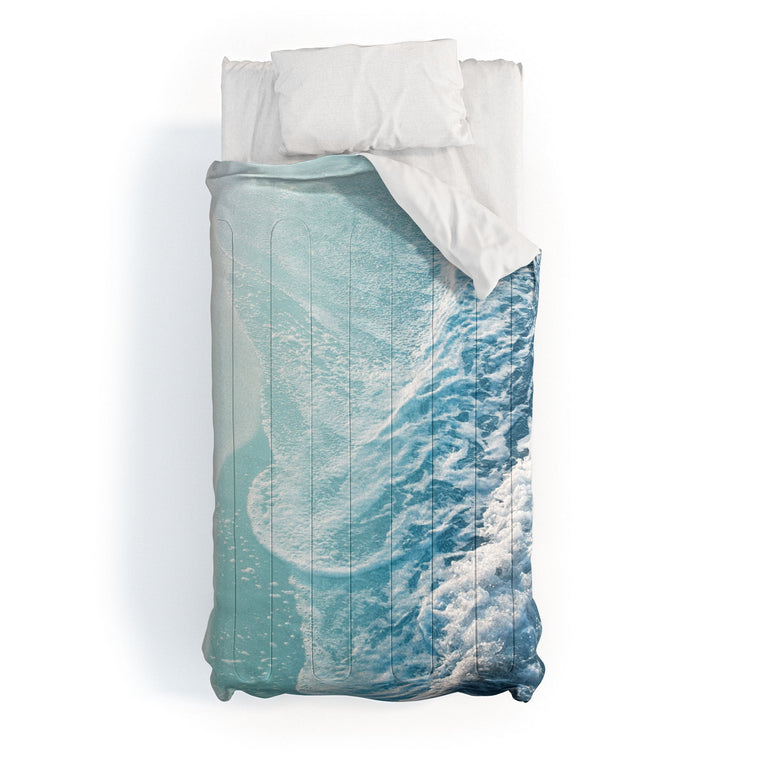 SOFT TURQUOISE OCEAN DREAM WAVES DUVET / COMFORTER
