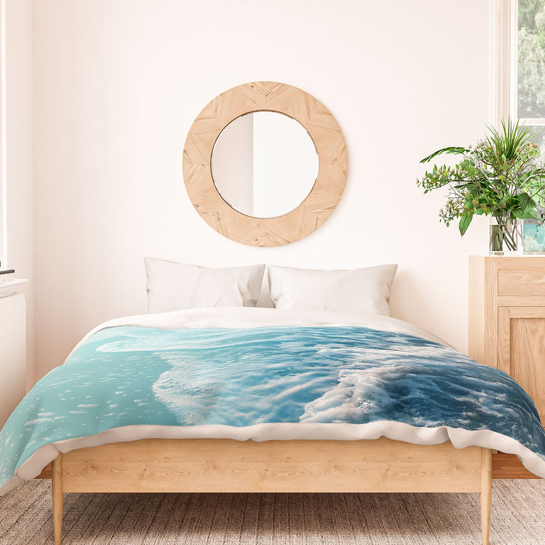 SOFT TURQUOISE OCEAN DREAM WAVES DUVET / COMFORTER