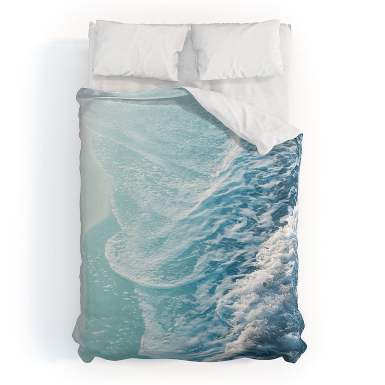 SOFT TURQUOISE OCEAN DREAM WAVES DUVET / COMFORTER