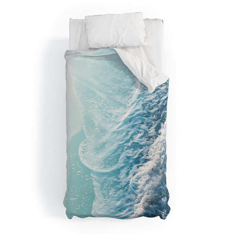 SOFT TURQUOISE OCEAN DREAM WAVES DUVET / COMFORTER