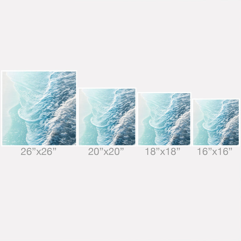 SOFT TURQUOISE OCEAN DREAM WAVES THROW PILLOW