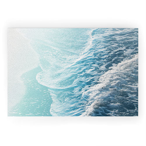 Soft Turquoise Ocean Dream Waves Welcome Mat