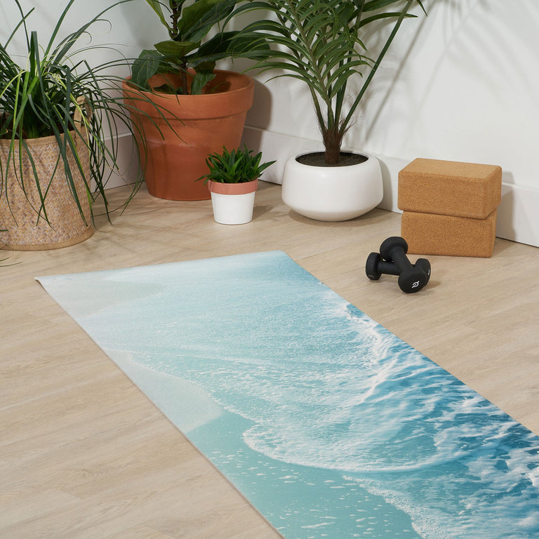 Soft Turquoise Ocean Dream Waves Yoga Mat