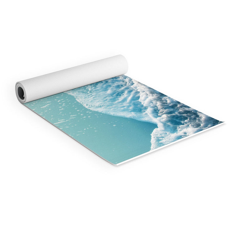 Soft Turquoise Ocean Dream Waves Yoga Mat