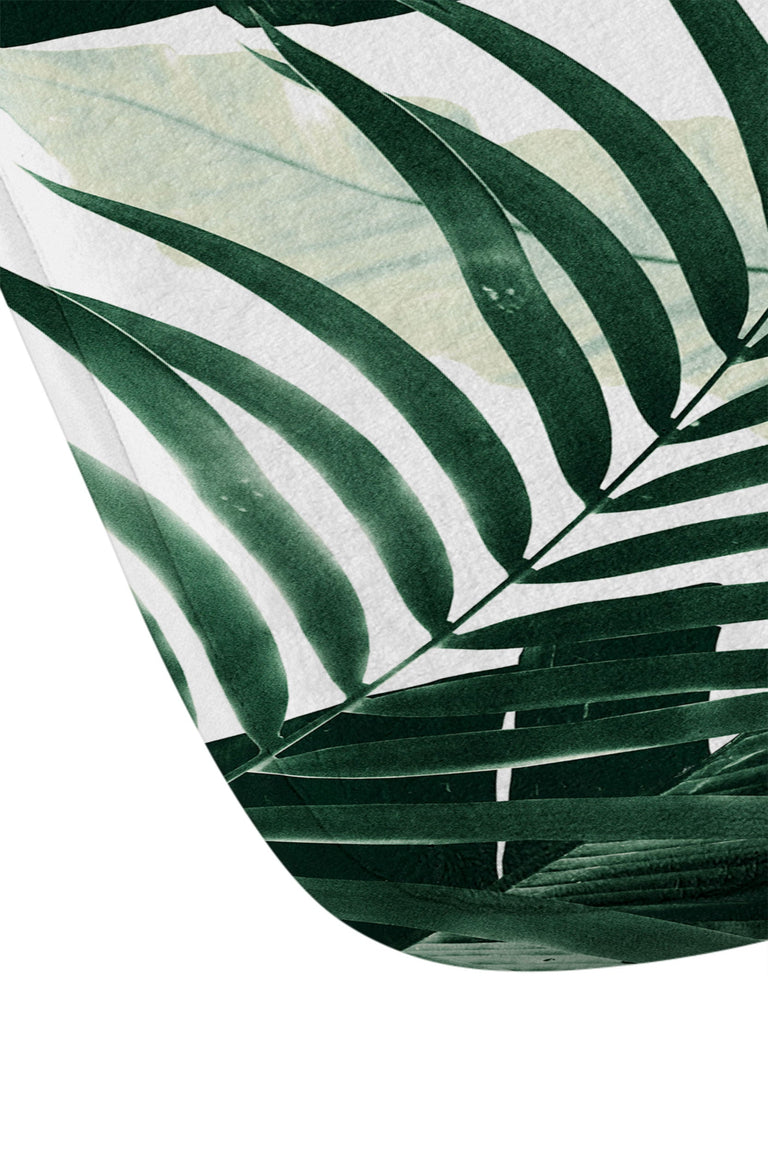 ANITAS BELLAS ARTWORK TROPICAL JUNGLE LEAVES 4 MEMORY FOAM BATH MAT