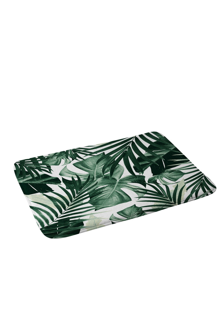 ANITAS BELLAS ARTWORK TROPICAL JUNGLE LEAVES 4 MEMORY FOAM BATH MAT