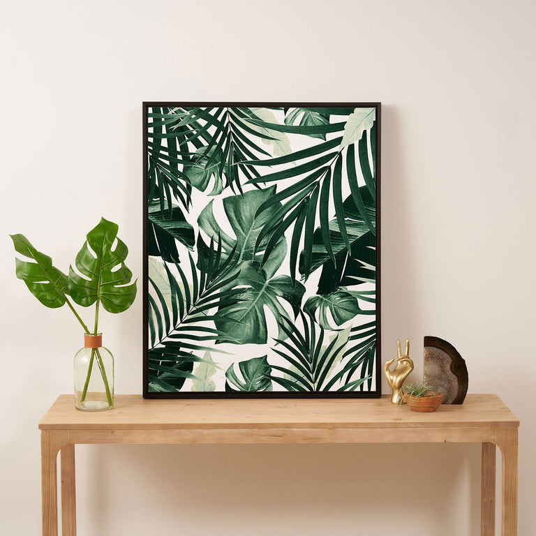 Tropical Jungle Leaves 4 Art Canvas