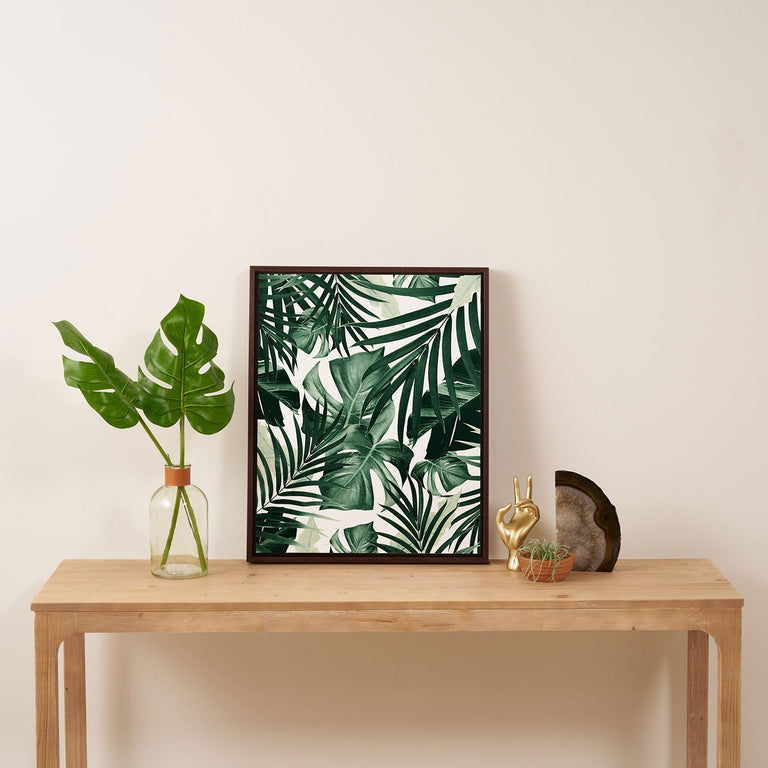 Tropical Jungle Leaves 4 Art Canvas