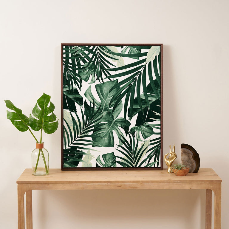 Tropical Jungle Leaves 4 Art Canvas
