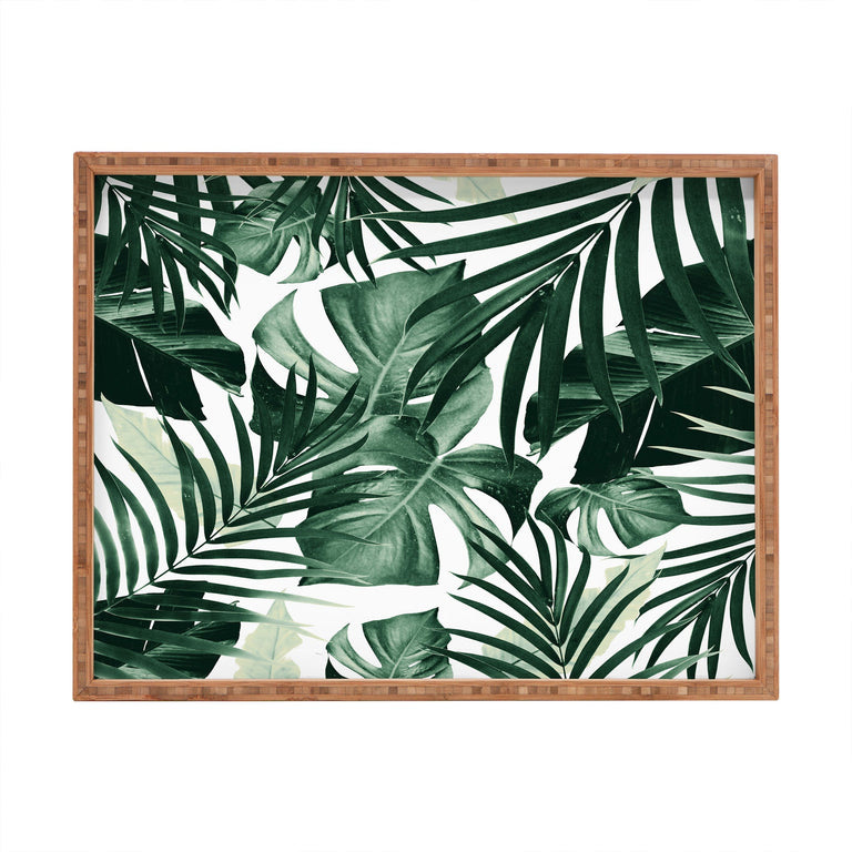 TROPICAL JUNGLE LEAVES 4 RECTANGULAR TRAY