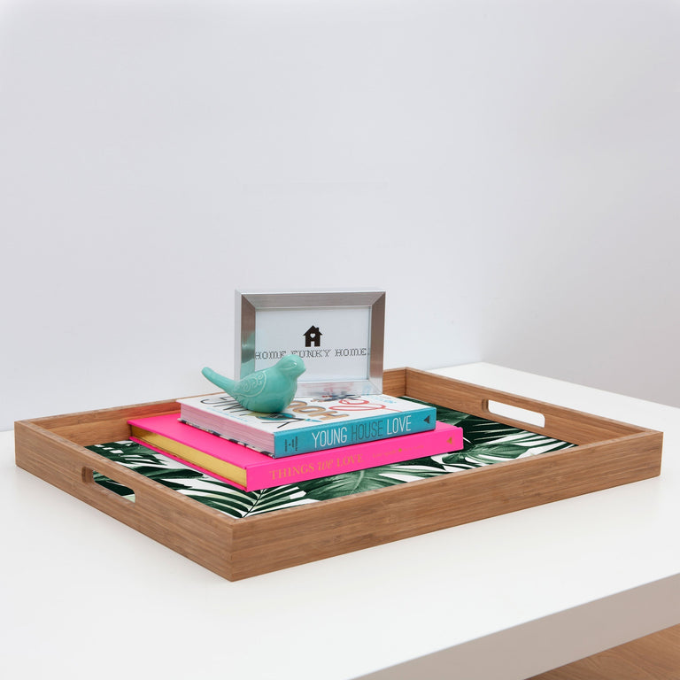 TROPICAL JUNGLE LEAVES 4 RECTANGULAR TRAY