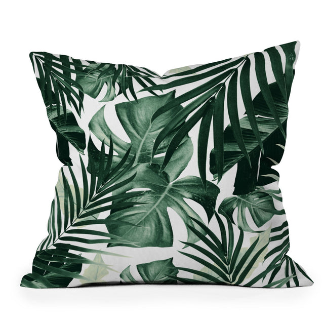 TROPICAL JUNGLE LEAVES 4 THROW PILLOW