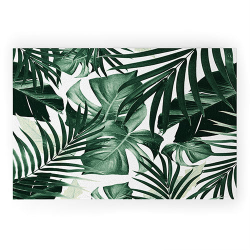 Tropical Jungle Leaves 4 Welcome Mat