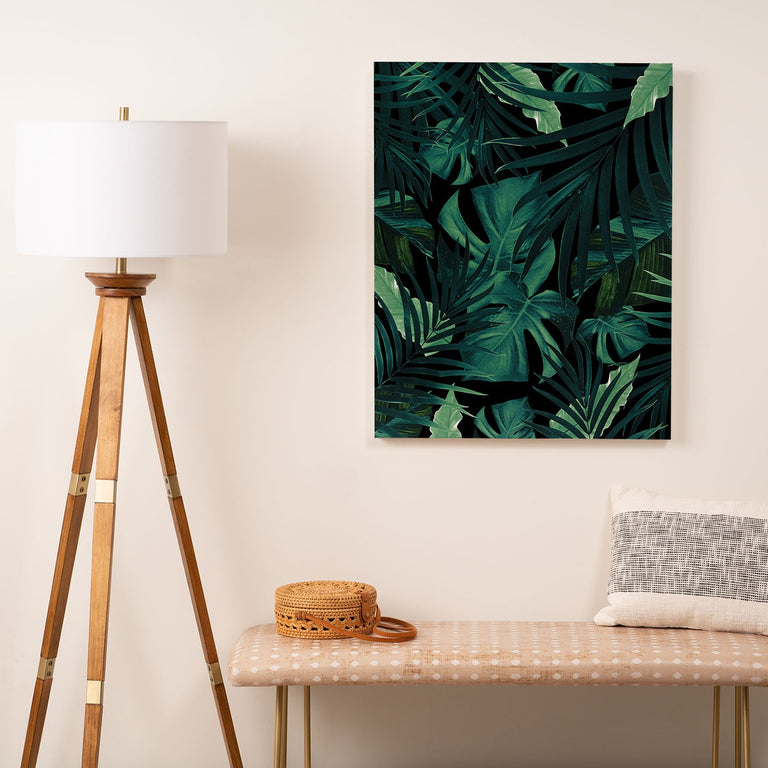 Tropical Jungle Night 1 Art Canvas