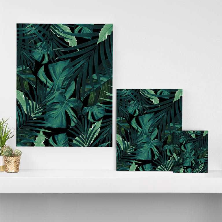 Tropical Jungle Night 1 Art Canvas