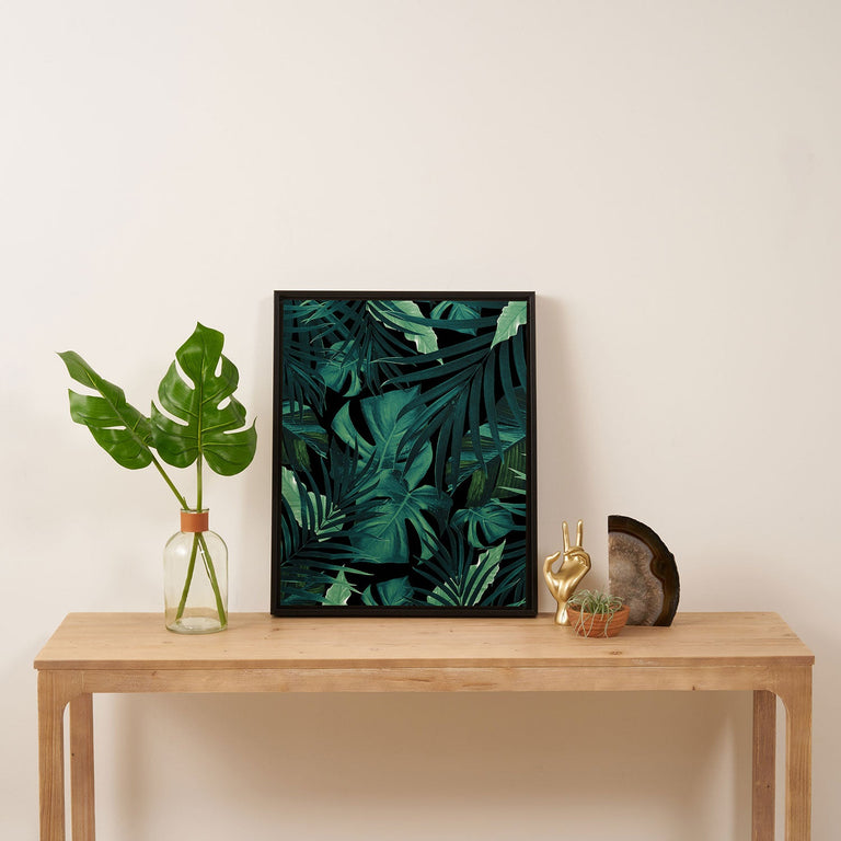 Tropical Jungle Night 1 Art Canvas