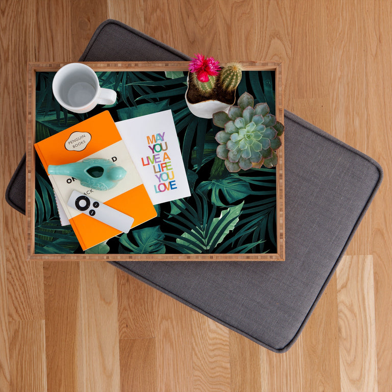 TROPICAL JUNGLE NIGHT 1 RECTANGULAR TRAY