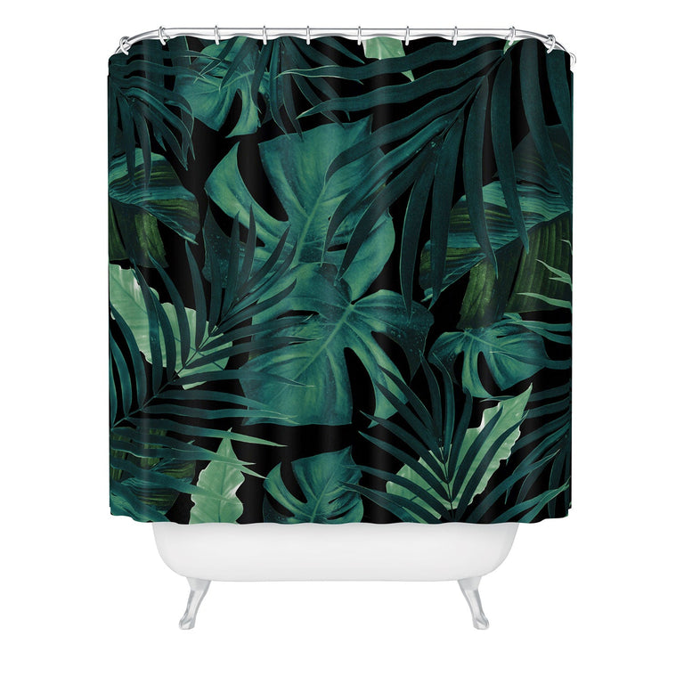 ANITAS BELLAS ARTWORK TROPICAL JUNGLE NIGHT 1 SHOWER CURTAIN
