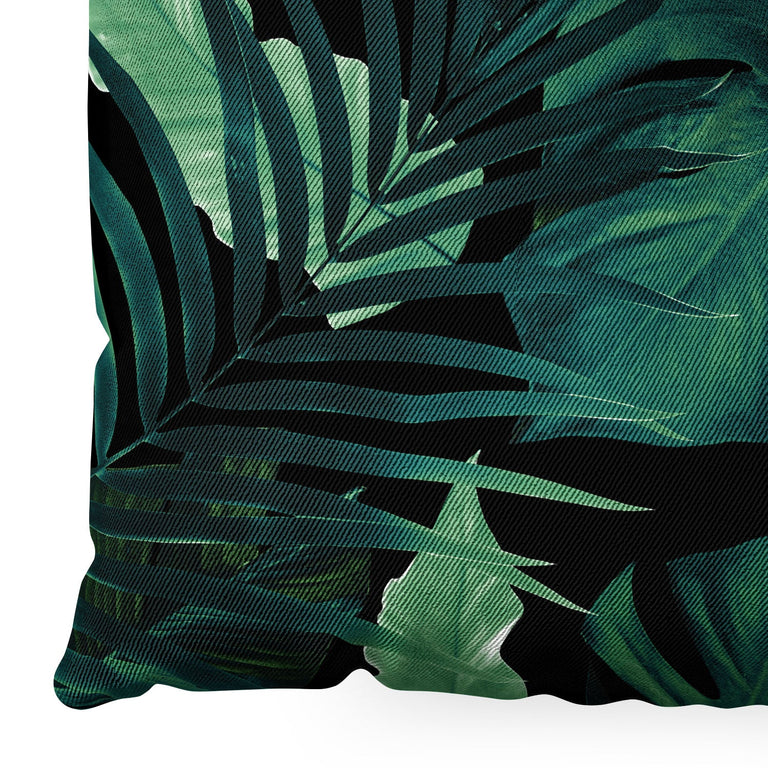 Tropical Jungle Night 1 Floor Pillow Square