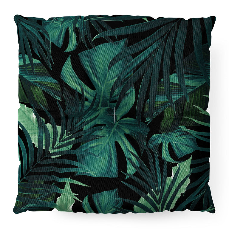 Tropical Jungle Night 1 Floor Pillow Square