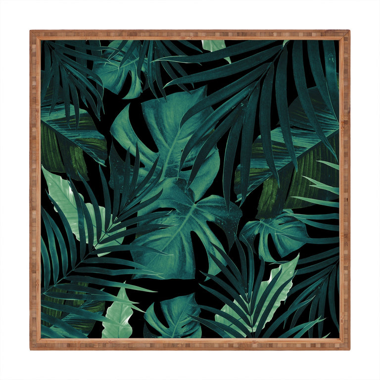 TROPICAL JUNGLE NIGHT 1 SQUARE TRAY