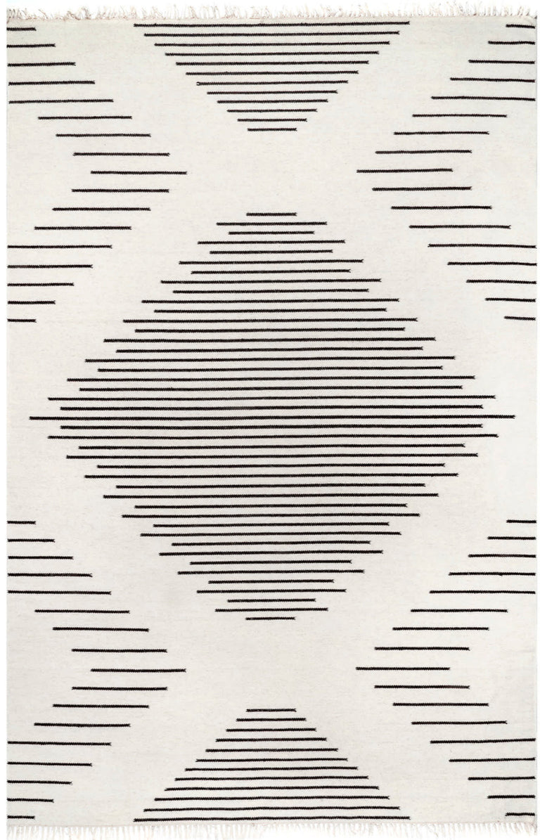 DELORA BOHEMIAN WOOL BLEND TASSELED AREA RUG  | RUG