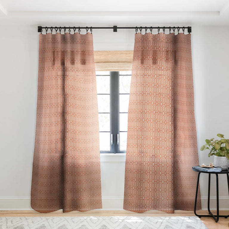 BOHEMIAN DIAMONDS CLAY SHEER WINDOW CURTAIN