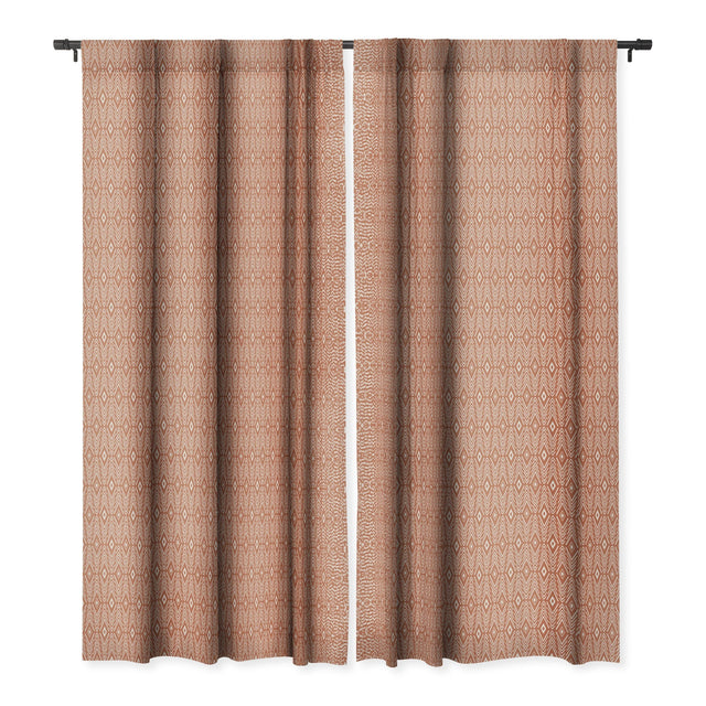 BOHEMIAN DIAMONDS CLAY BLACKOUT WINDOW CURTAIN