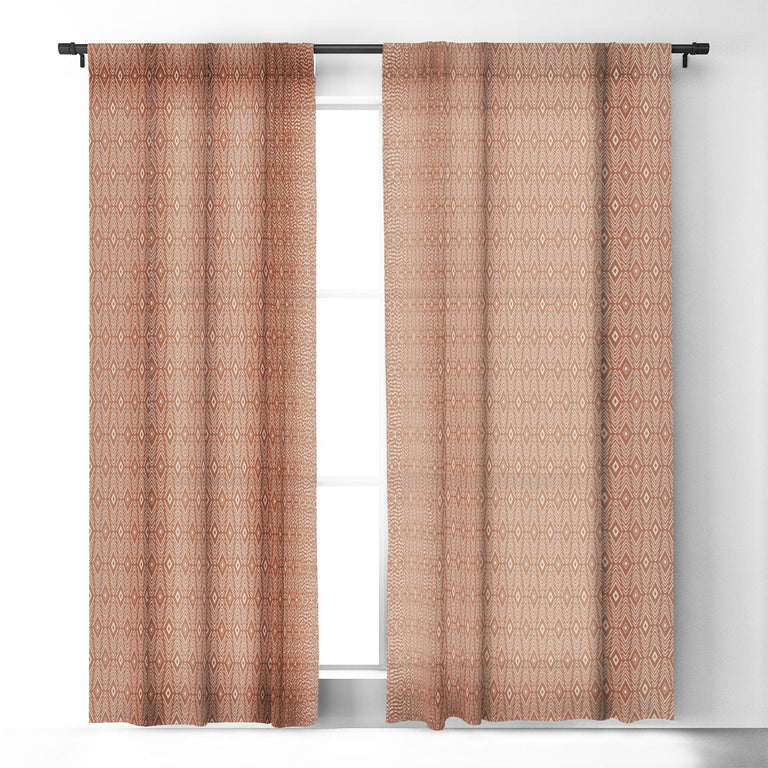 BOHEMIAN DIAMONDS CLAY BLACKOUT WINDOW CURTAIN