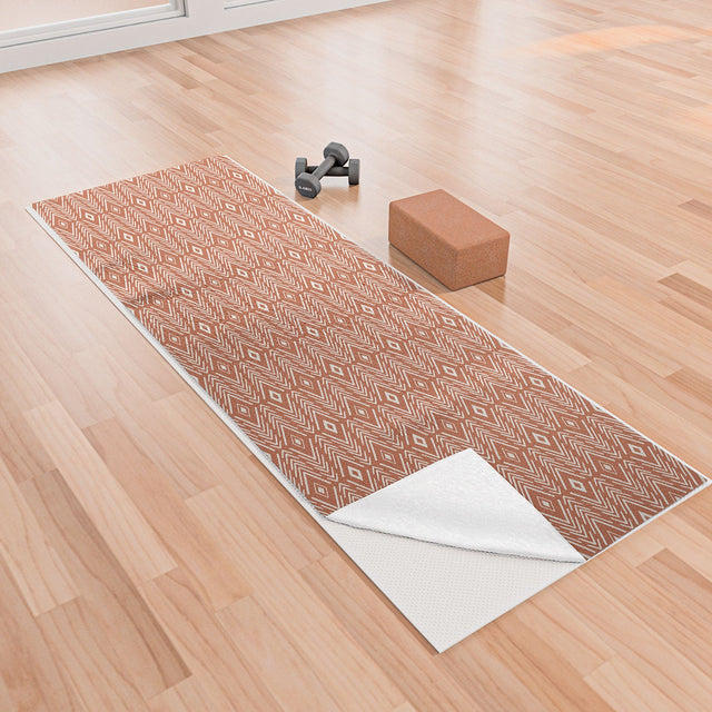 Bohemian Diamonds Clay Yoga Towel