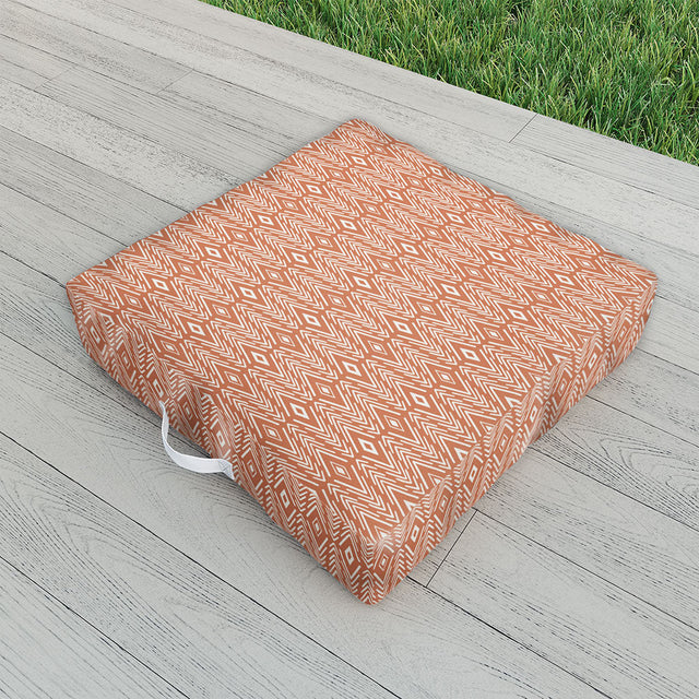 Bohemian Diamonds Clay Outdoor Floor Cushion