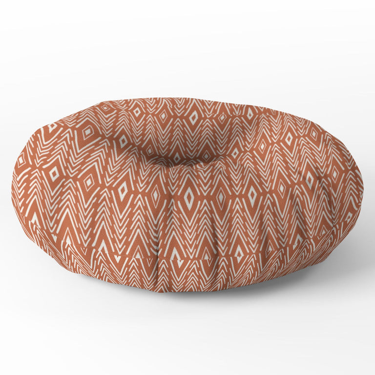 Bohemian Diamonds Clay Floor Pillow Round