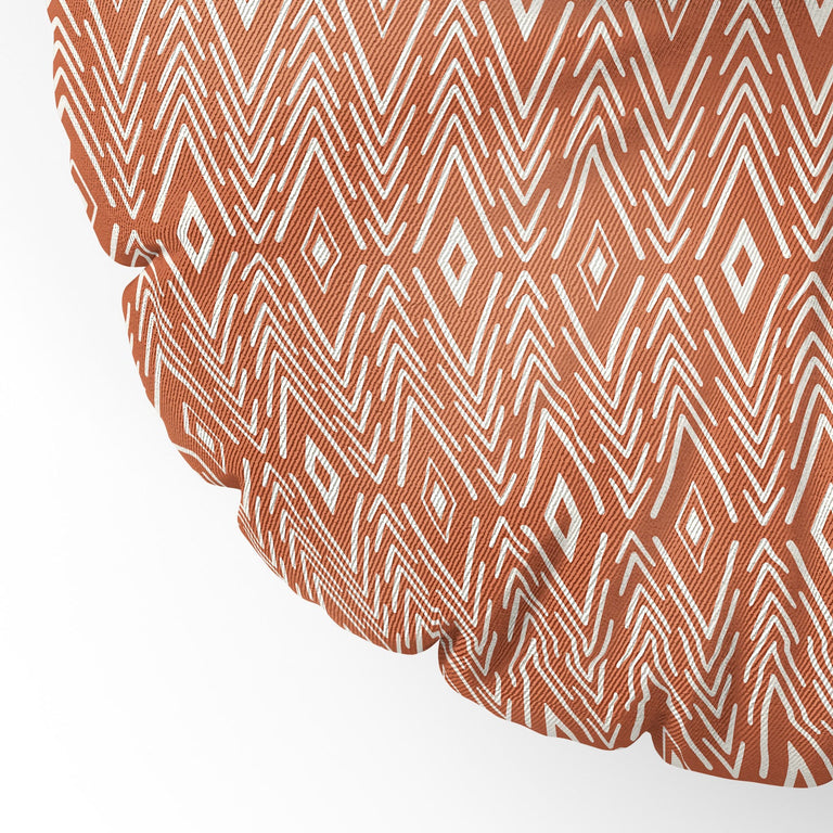 Bohemian Diamonds Clay Floor Pillow Round