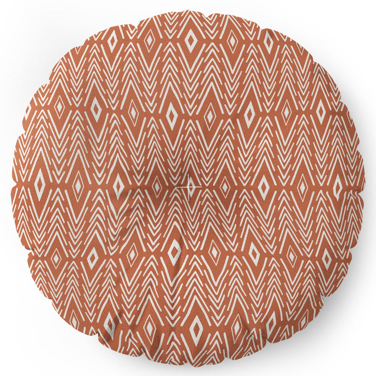 Bohemian Diamonds Clay Floor Pillow Round