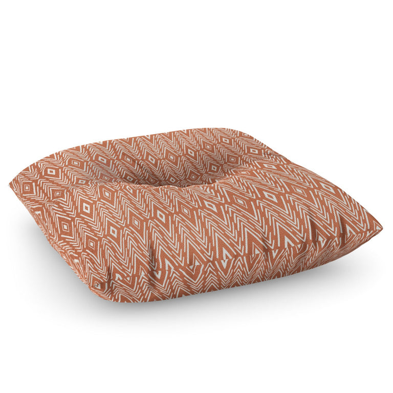 Bohemian Diamonds Clay Floor Pillow Square