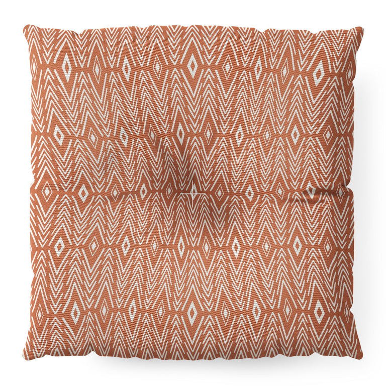 Bohemian Diamonds Clay Floor Pillow Square