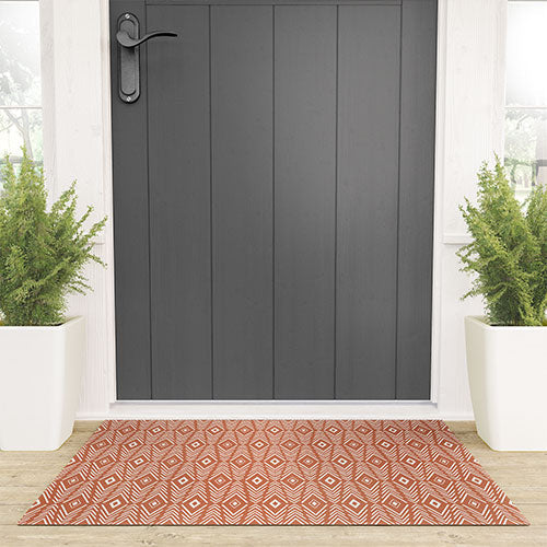 Bohemian Diamonds Clay Welcome Mat