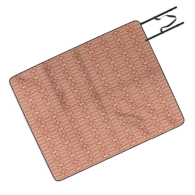 Bohemian Diamonds Clay Picnic Blanket