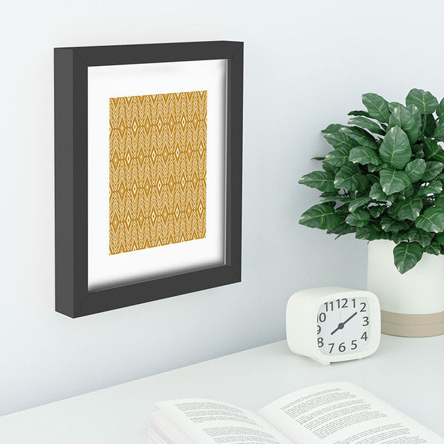 Bohemian Diamonds Honey Recessed Framing Rectangle