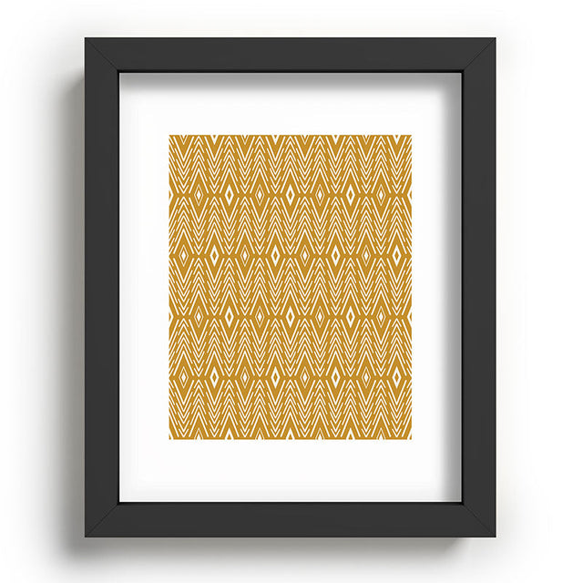 Bohemian Diamonds Honey Recessed Framing Rectangle