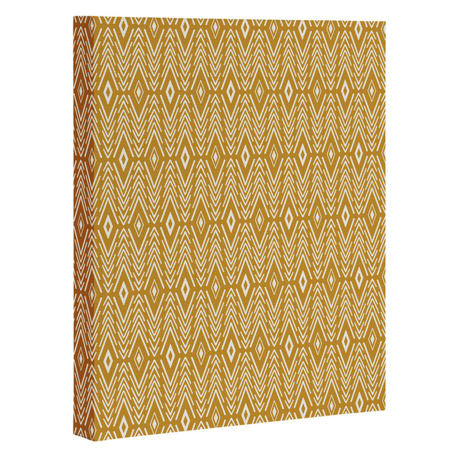 Bohemian Diamonds Honey Art Canvas