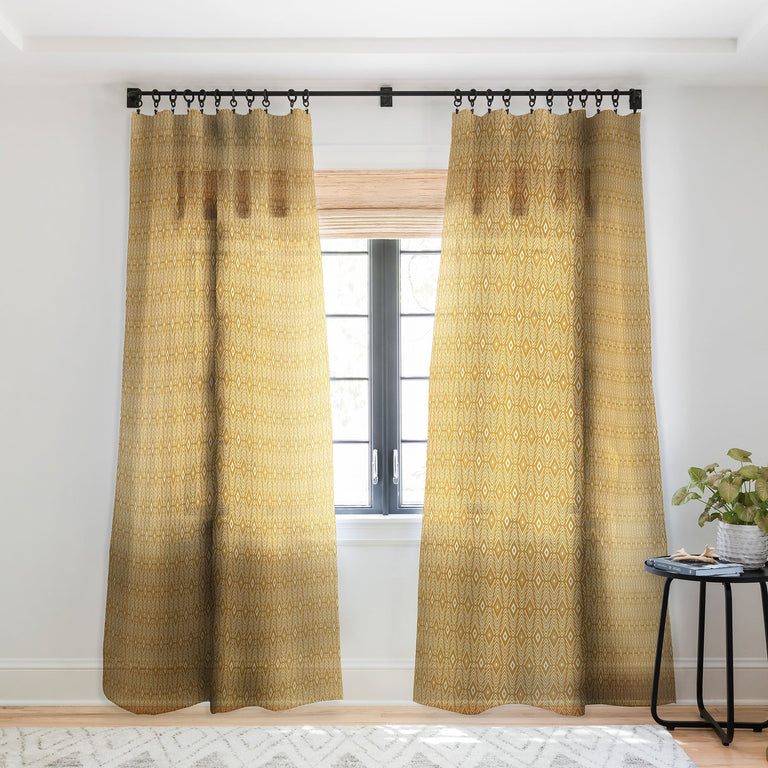 BOHEMIAN DIAMONDS HONEY SHEER WINDOW CURTAIN