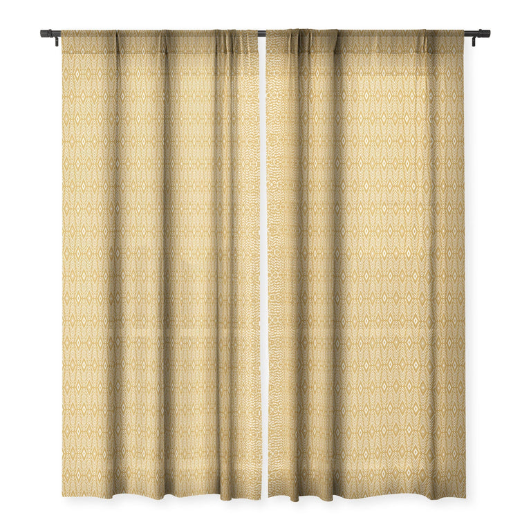 BOHEMIAN DIAMONDS HONEY SHEER WINDOW CURTAIN