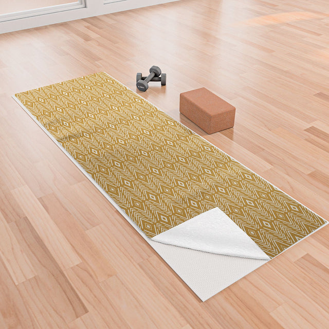 Bohemian Diamonds Honey Yoga Towel