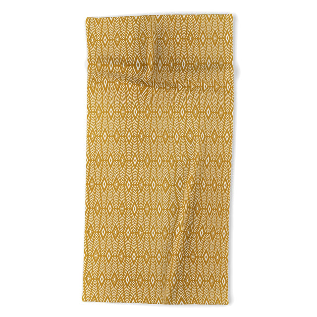 Bohemian Diamonds Honey Beach Towel