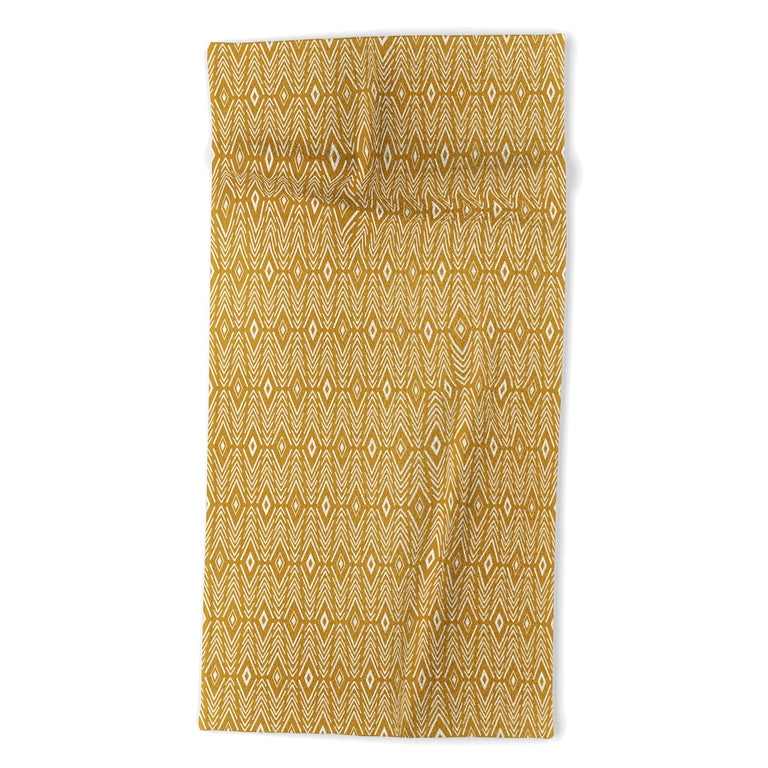 Bohemian Diamonds Honey Beach Towel