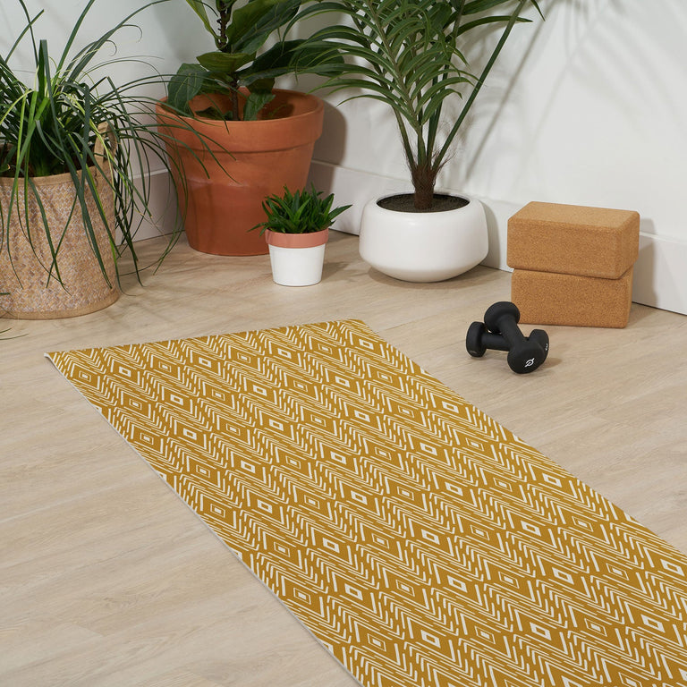 Bohemian Diamonds Honey Yoga Mat