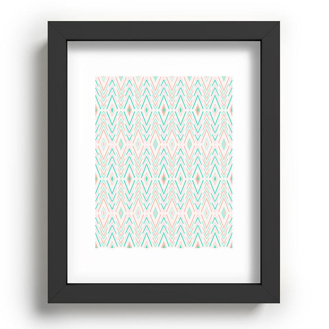 Bohemian Diamonds Mint Recessed Framing Rectangle