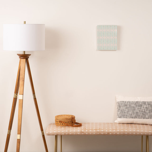 Bohemian Diamonds Mint Art Canvas